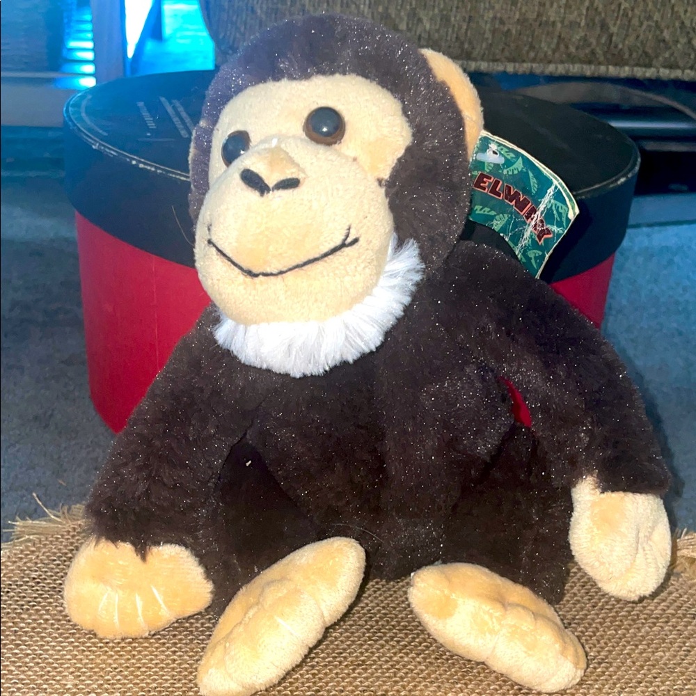 “Elway” DOB 05/21/99 Save the Chimps Plush Toy 7" Stuffed Chimp